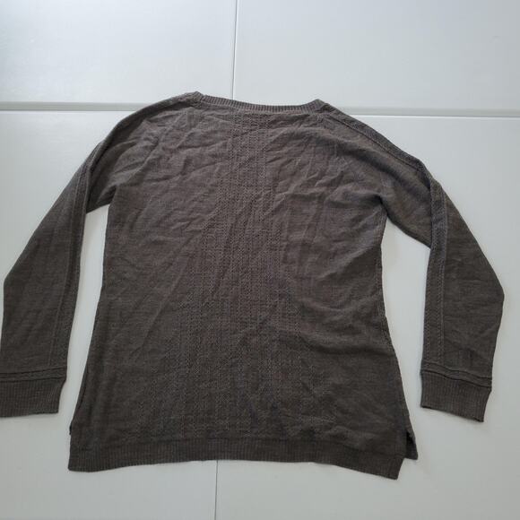 Smartwool Sweater Womens Extra Large Brown Merino Wool Crewneck Textured Knit - Picture 2 of 11